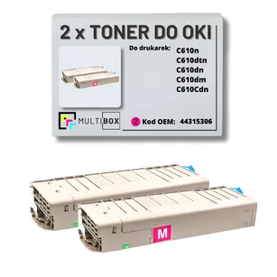 Toner do OKI C610 44315306 2-pak magenta zamiennik Multibox