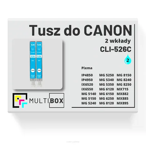 Tusz do CANON CLI-526C 2-pak cyan zamiennik Multibox