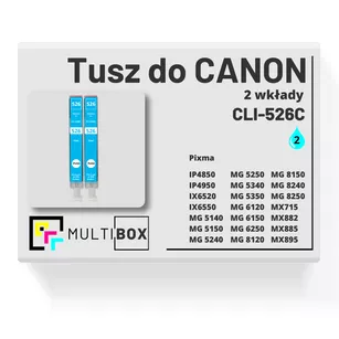 Tusz do CANON CLI526C 2-pak cyan zamiennik Multibox