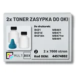 2-PAK Multibox Tonery zasypki do OKI B431 MB461 MB471 MB491 44574802 2x7,0K - 2