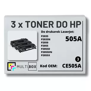 Toner do HP CE505A 05A P2035 P2055 3-pak Zamiennik Multibox