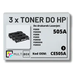 3-PAK Multibox Toner do HP CE505A 05A P2035 P2055 Zamiennik
