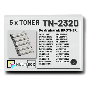 Toner do BROTHER TN2320 5-pak Multibox zamiennik