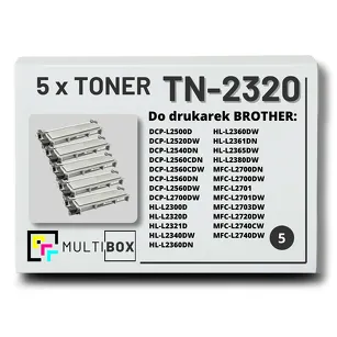 5-PAK Multibox Toner do BROTHER TN2320 zamiennik