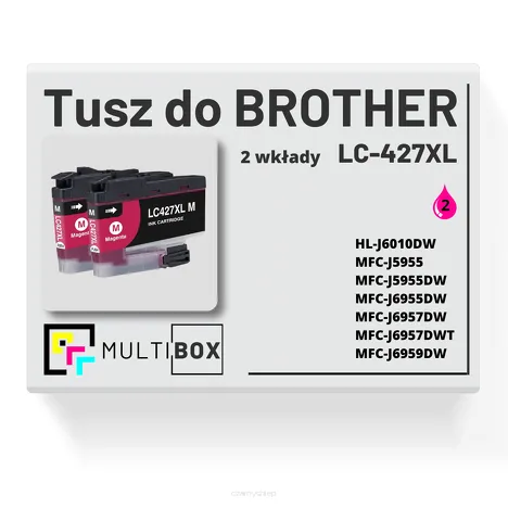 Tusz do BROTHER LC-427XLM 2-pak magenta zamiennik Multibox