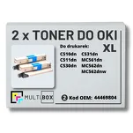 2-PAK Multibox Toner do OKI C510 C511 MC562 44469804 XL black zamiennik - 2