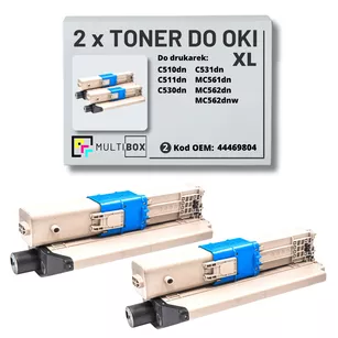 Toner do OKI C510 C511 MC562 44469804 2-pak XL black zamiennik Multibox