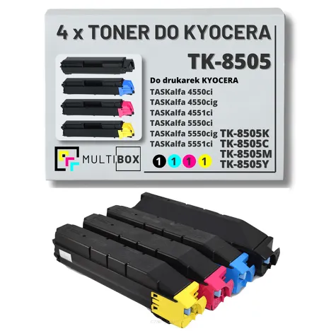 4-PAK Multibox Toner do KYOCERA TK8505 TASKALFA 4550Ci 5550Ci 30,0K/3x20,0K CMYK zamiennik