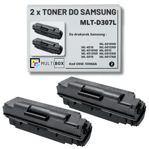 2-PAK Multibox Toner do SAMSUNG ML4510 ML5010 MLTD307L SV066A 15K Zamiennik