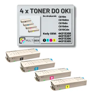 4-PAK Multibox Toner do OKI C610 black/cyan/magenta/yellow zamiennik