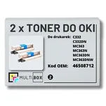 2-PAK Multibox Toner do OKI C332 MC363 46508712 XL black zamiennik - 2
