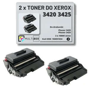 2-PAK Multibox Toner do XEROX 3420 3425 106R01034 10K zamiennik