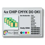 4-PAK Multibox zestaw Chipów CMYK do OKI C532 C542 MC563 MC573 4x1,5K - 2