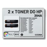 2-PAK Multibox Toner do HP 304A BLACK CC530A zamiennik - 2