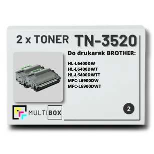 2-PAK Multibox Toner do BROTHER TN3520 zamiennik