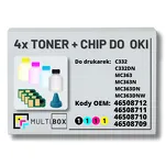 4-PAK Multibox Tonery + chipy do OKI C332 MC363 3,5K/3x3,0K - 2