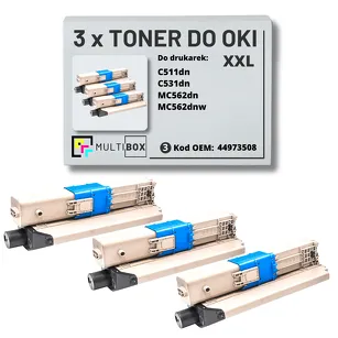 Toner do OKI C511 MC562 44973508 3-pak XXL black zamiennik Multibox