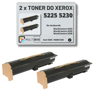 2-PAK Multibox Toner do XEROX 5225 5230 106R01305 30K zamiennik