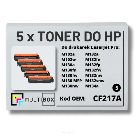 5-PAK Multibox Toner do HP CF217A 17A M102 M130 zamiennik