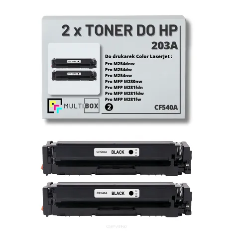 2-PAK Multibox Toner do HP 203A BLACK CF540A zamiennik