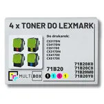 4-PAK Multibox Toner do LEXMARK CS317 CX317 71B20 CMYK 3.0K/3x2.3K zamiennik - 2