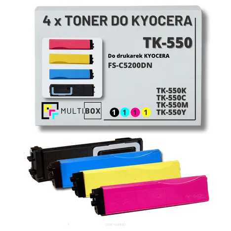 4-pak Toner do KYOCERA TK550 FSC5200 7,0K/3x6,0K CMYK Multibox zamiennik