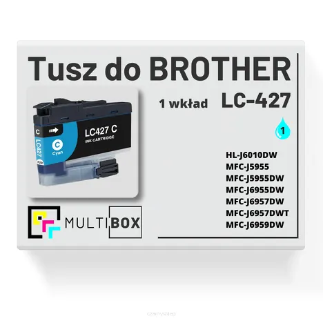 Tusz do BROTHER LC-427C cyan zamiennik Multibox