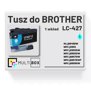 Tusz do BROTHER LC427C cyan zamiennik Multibox