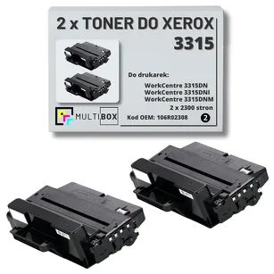 2-PAK Multibox Toner do XEROX 3315 106R02308 2.3K zamiennik