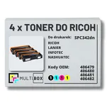 4-PAK Multibox toner do RICOH SPC342 406479 406480 406481 406482 zamiennik - 2