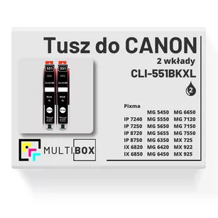 Tusz do CANON CLI551BKXL 2-pak black zamiennik Multibox