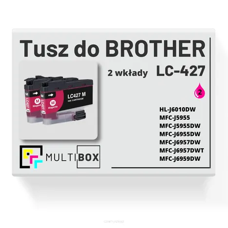 2-PAK Multibox Tusz do BROTHER LC427M magenta zamiennik