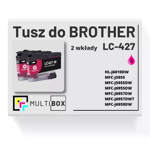 Tusz do BROTHER LC427M 2-pak magenta zamiennik Multibox