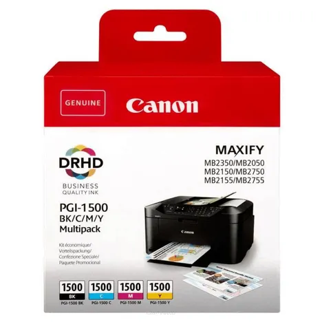 Canon oryginalny tusz PGI1500 9218B005 9218B006 black / cyan / magenta / yellow 4-pak