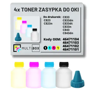 4-PAK Multibox Tonery zasypki do OKI C823 C833 C843 4x7,0K
