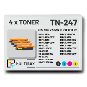 Toner do BROTHER TN247 4-pak CMYK Multibox zamiennik