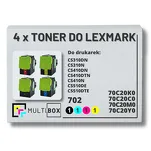 4-PAK Multibox Toner do LEXMARK CS310 CS410 CS510 702 CMYK 4x1.0K zamiennik - 2