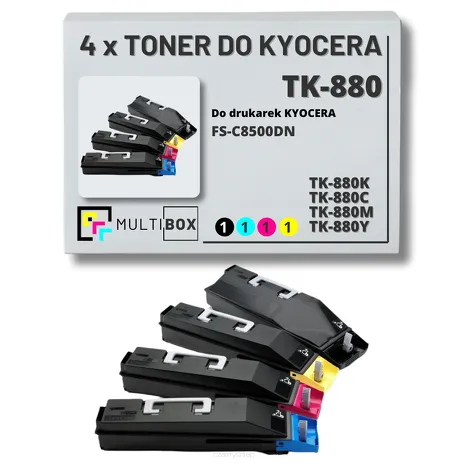 4-pak Toner do KYOCERA TK880 FSC8500 25,0K/3x18,0K CMYK Multibox zamiennik