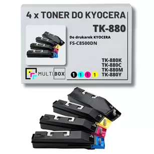 4-pak Toner do KYOCERA TK880 FSC8500 25,0K/3x18,0K CMYK Multibox zamiennik