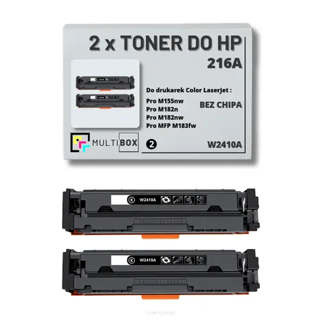 Toner do HP 216A 2-pak BLACK W2410A zamiennik Multibox BEZ CHIPA