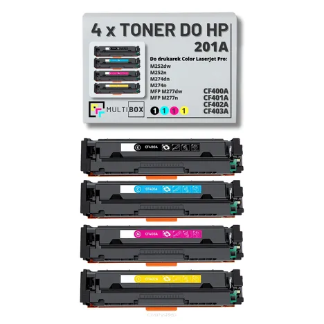 Toner do HP 201A 4-pak CMYK CF400A CF401A CF402A CF403A zamiennik Multibox