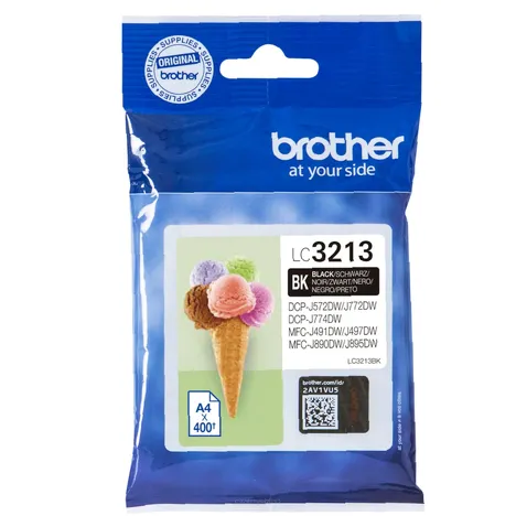 BROTHER tusz LC3213BK oryginalny czarny 400 stron