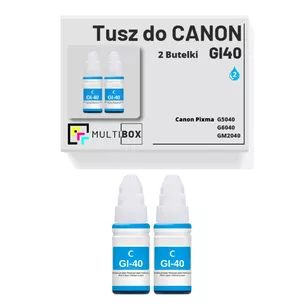 Tusz do CANON GI40C 2-pak cyan zamiennik Multibox