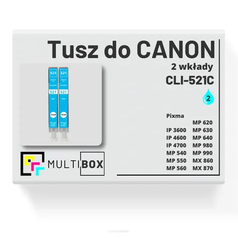 Tusz do CANON CLI-521C 2-pak cyan zamiennik Multibox