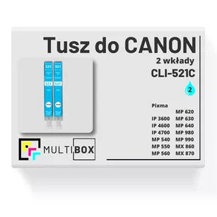 Tusz do CANON CLI521C 2-pak cyan zamiennik Multibox