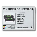 2-PAK Multibox Toner do LEXMARK MX717 MX718 63B2H00 2x25.0K zamiennik - 2