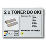 2-PAK Multibox Toner do OKI C532 MC563 46490401 yellow zamiennik - 2