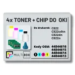 4-PAK Multibox Tonery + chipy do OKI C822 7,0K/3x7,3K - 2