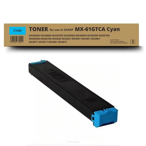 Toner do Sharp MX-60GTCA MX-61GTCA MX3050 MX3060 MX3070 MX4050 Cyan zamiennik