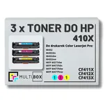 3-PAK Multibox Toner do HP 410X CMY CF411X CF412X CF413X zamiennik - 2